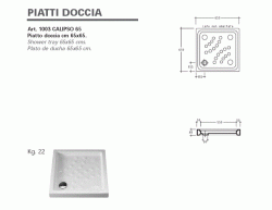 PIATTO DOCCIA H10 65X65